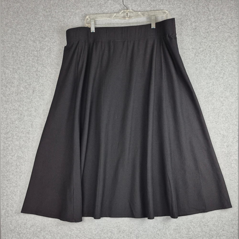 Eileen Fisher Black A Line Maxi Skirt Size XL EUC